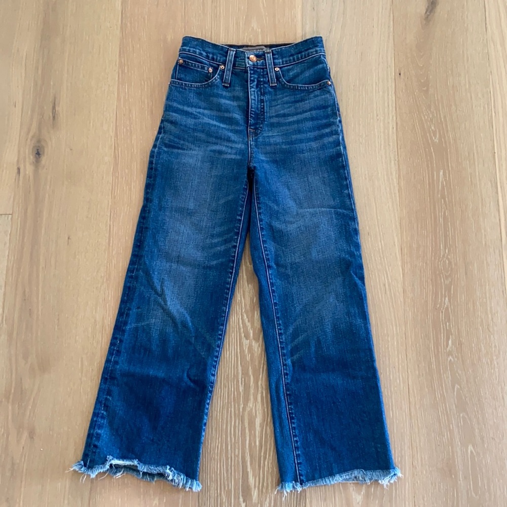 J. Crew Point Sur Wide Leg Cropped Denim